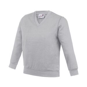 Awdis Childrens/Kids Academy V Neck Sweatshirt / Gray